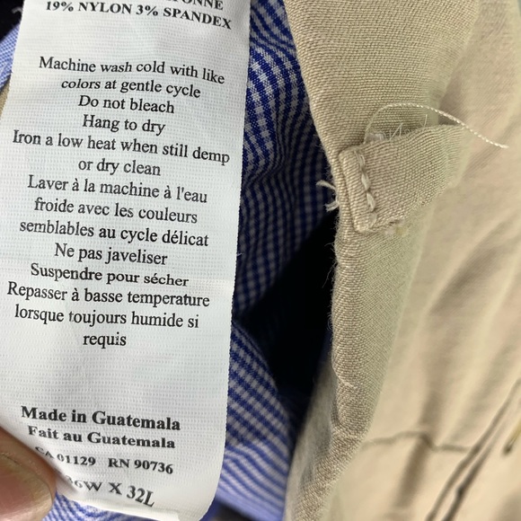 Tommy Hilfiger Stretch Slim Fit Flat Front Pants - Picture 5 of 5